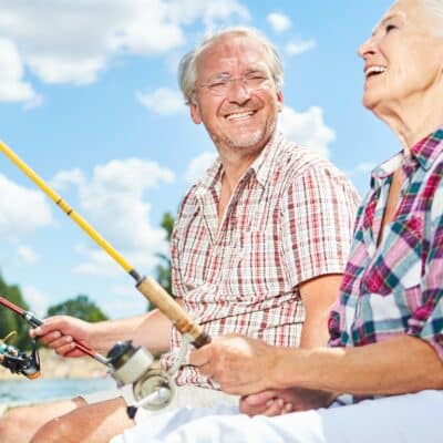 old couple fishing