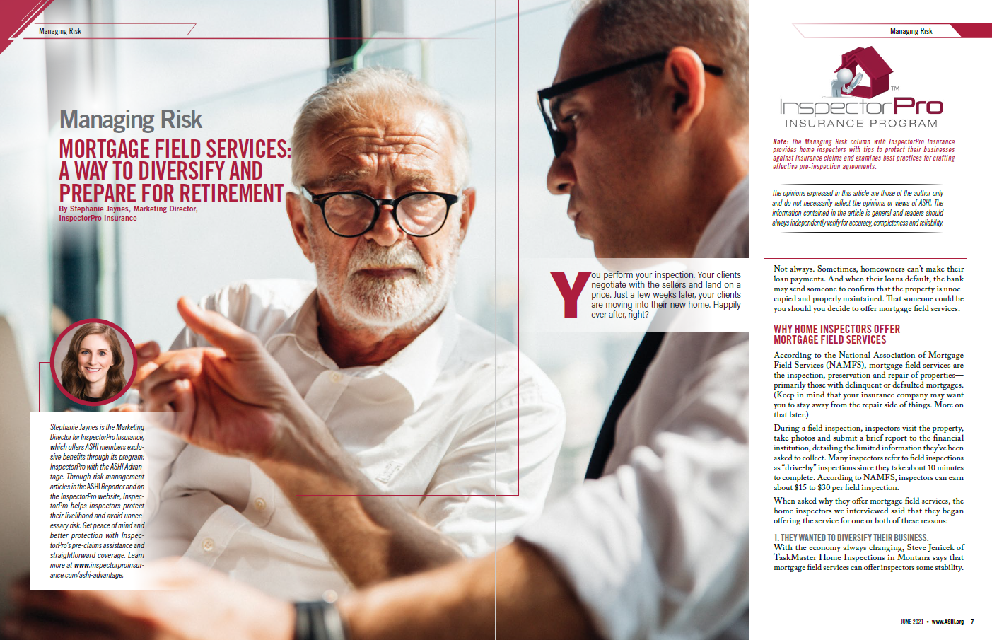 Picture of Mortgage Field Services article in a magazine