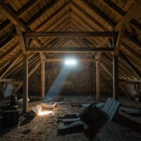 dark attic inspection safety