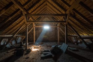 dark attic inspection safety