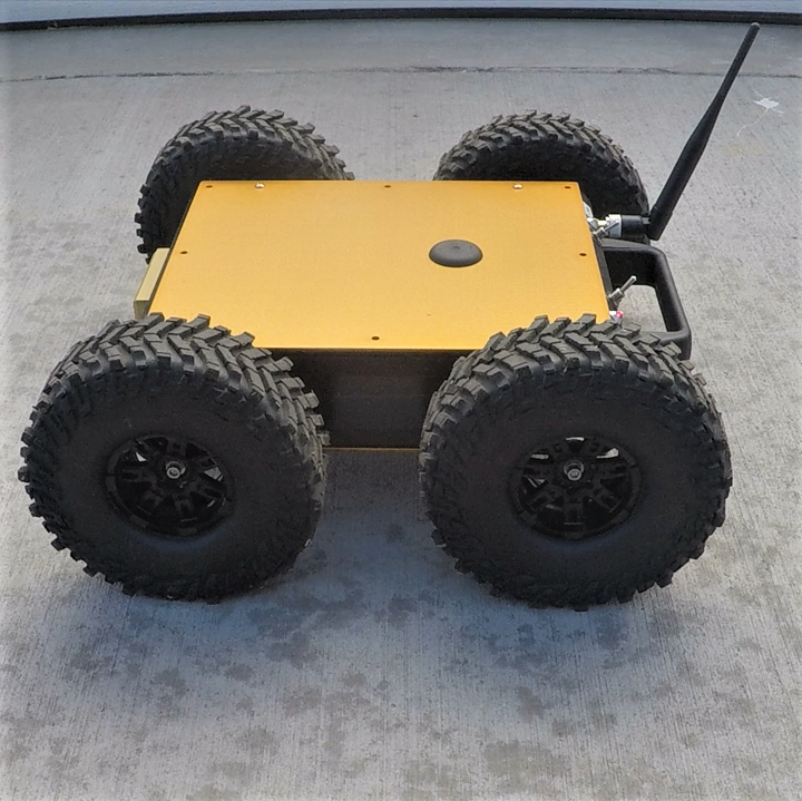 Home inspection crawler or DIY crawlspace inspection robot at an inspection site.