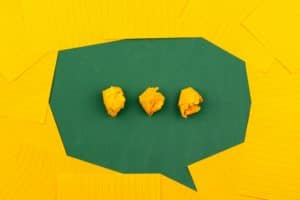 Recommendations, as depicted via chat bubble with three dots