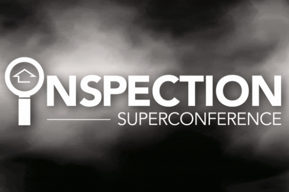 Inspection Super Conference logo against a dark, stormy background
