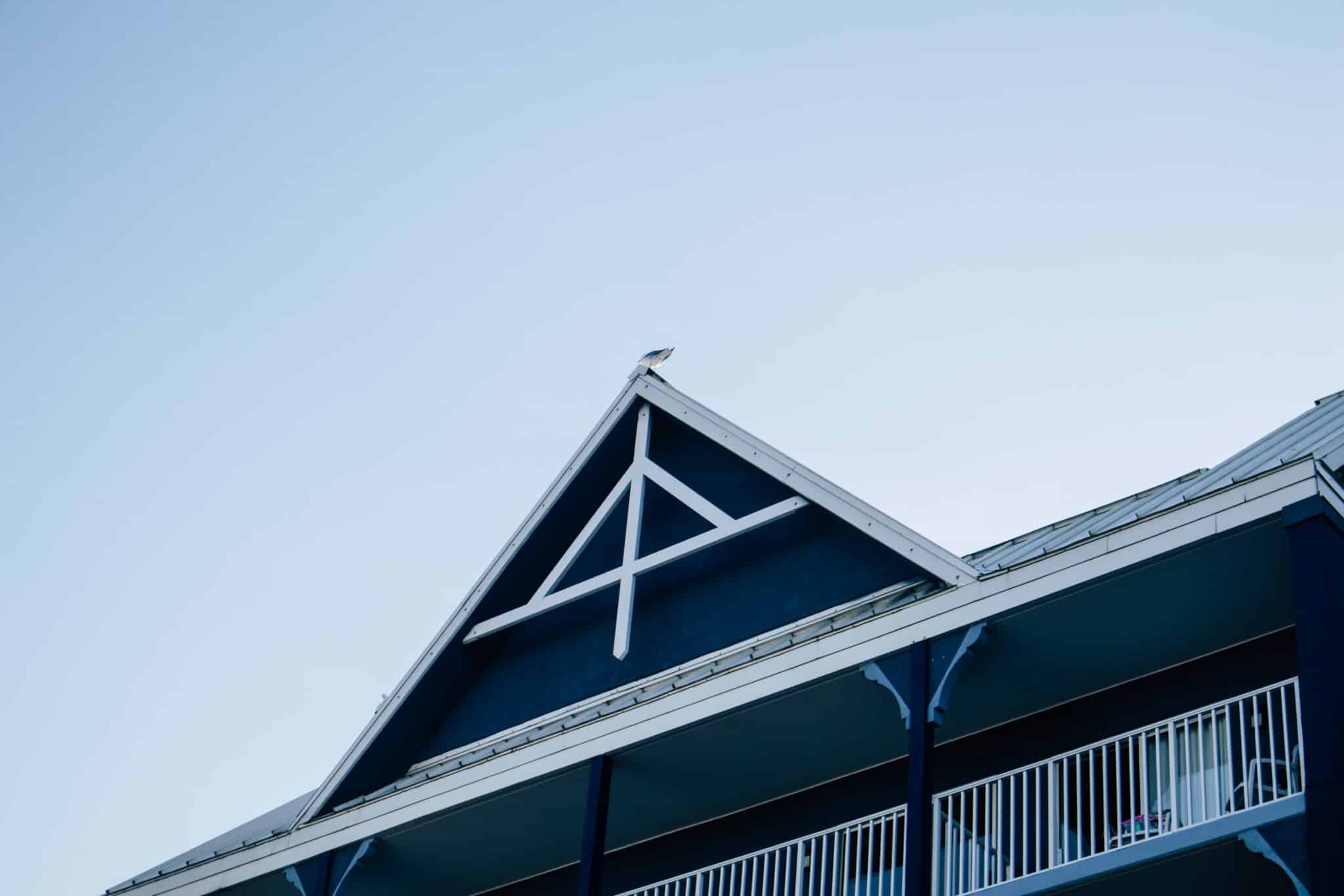 top of building and blue sky