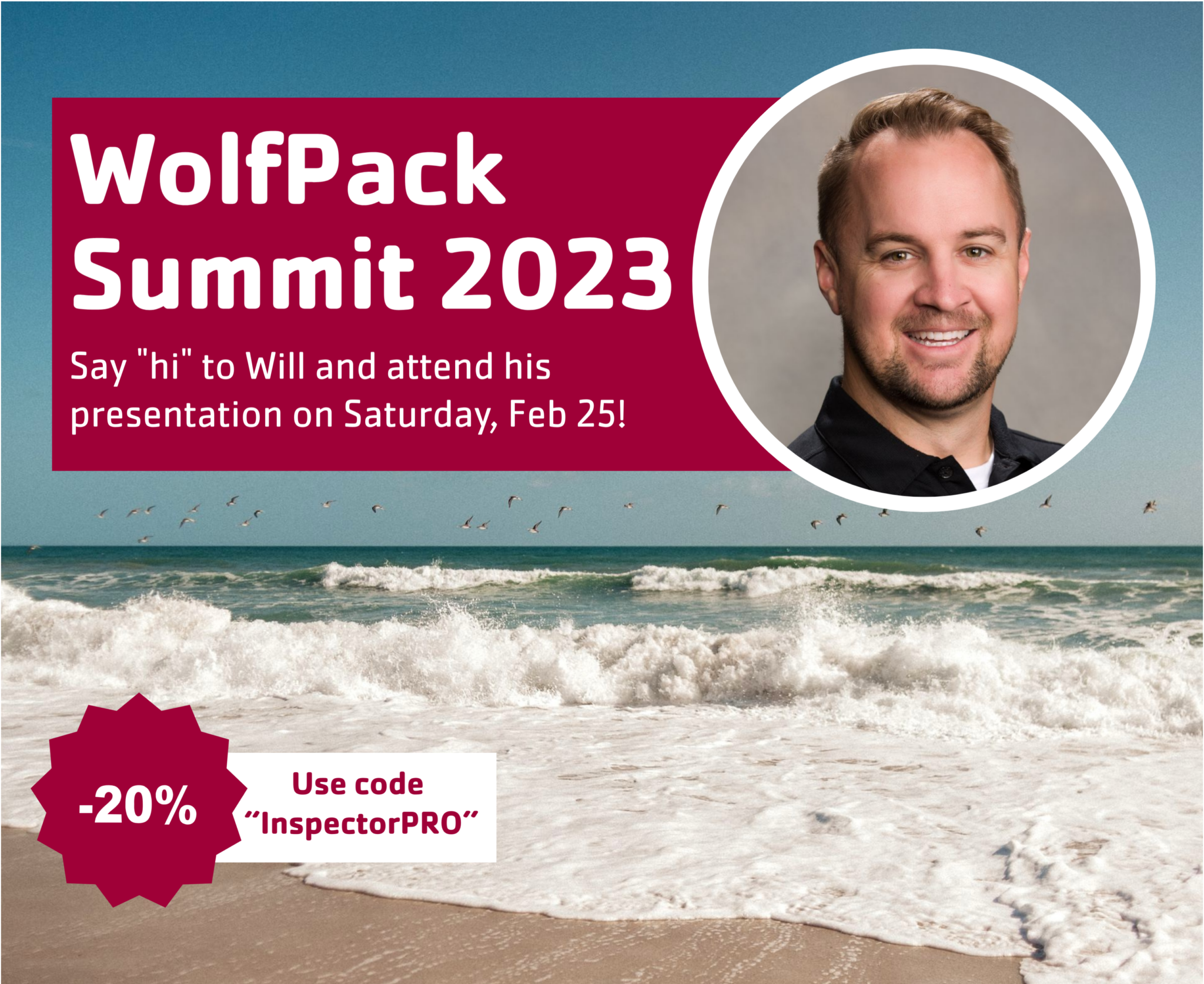 WolfPack Summit 2023 graphic featuring Will Colton