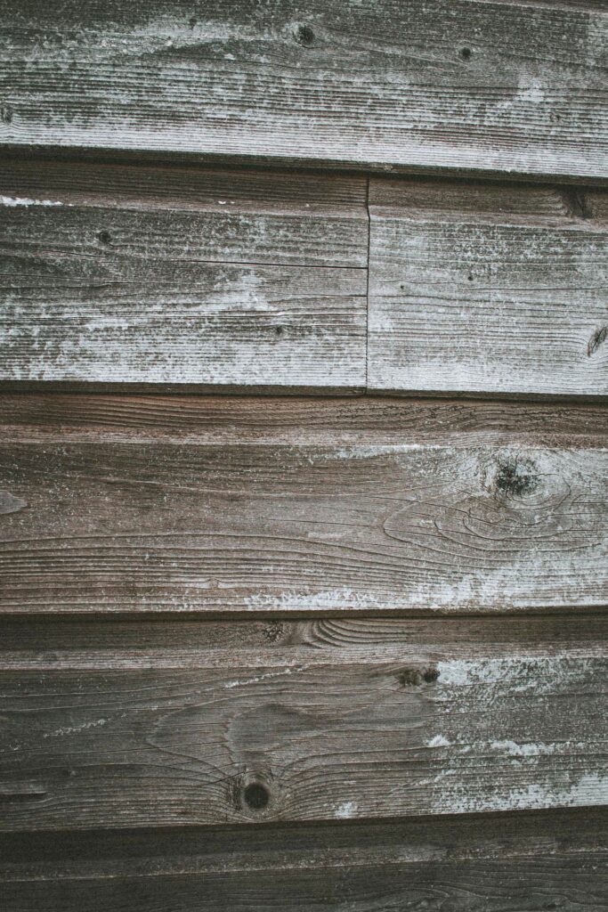 Exterior wall of an old, rustic home, featuring potential cosmetic items in home inspections like scratched wood.